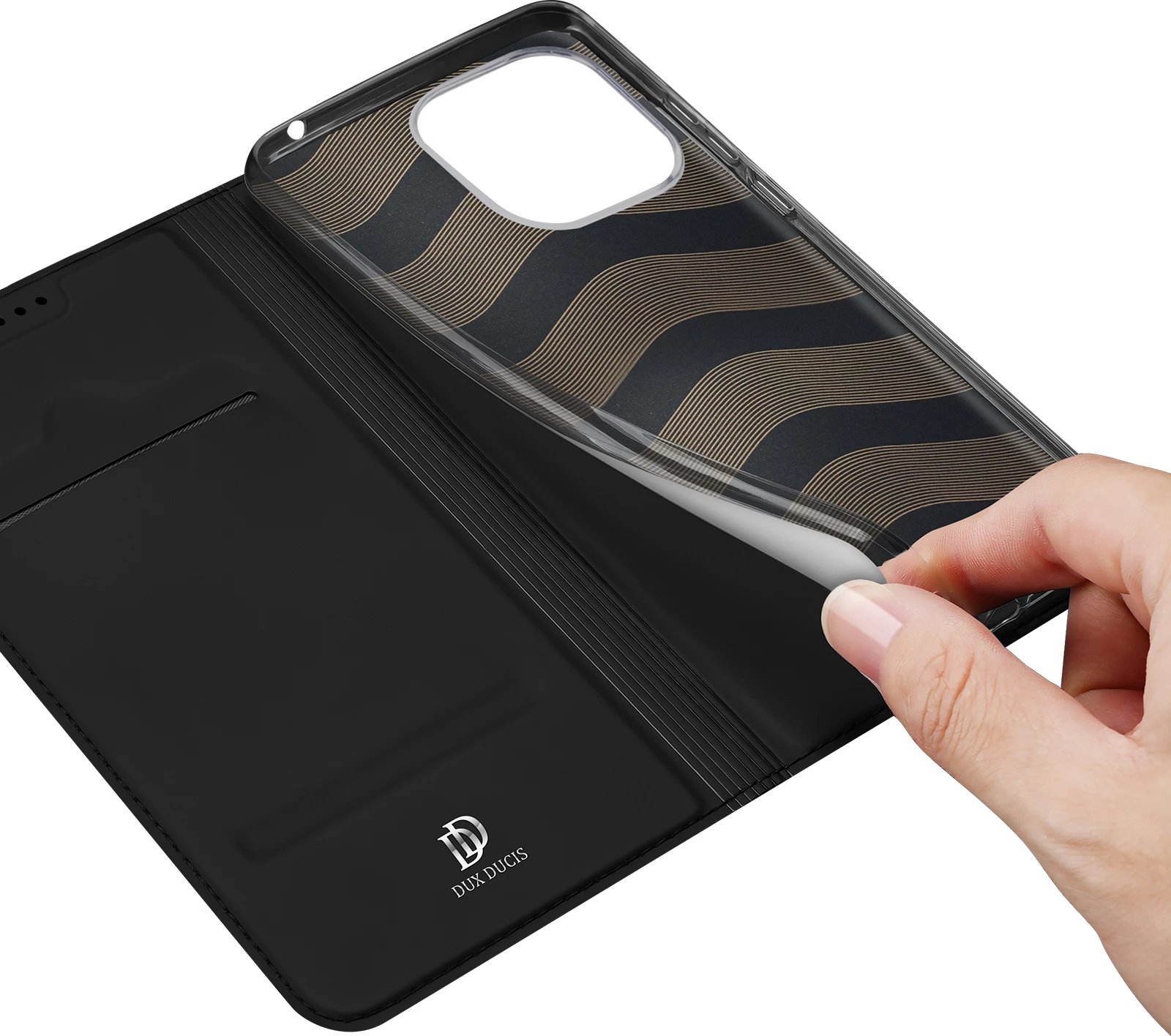Mbështjellës Dux Ducis Skin Pro për Xiaomi Redmi 11A / Poco C55 / Redmi 12C, me kapak, xhep kartele, funksion standi, i zi Mbështjellës Dux Ducis Skin Pro për Xiaomi Redmi 11A / Poco C55 / Redmi 12C, me kapak, xhep kartele, funksion standi, i zi