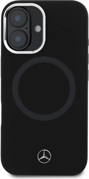 Mbështjellës Mercedes MEHMP16S23SUTTK për iPhone 16 6.1", silikon, MagSafe, zi