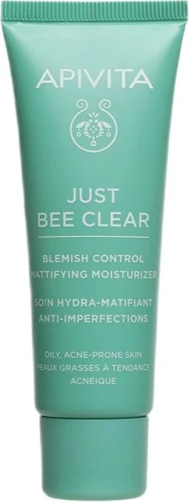 Krem-gel matifikues për fytyrë Apivita Just Bee Clear Blemish Control Mattifying Moisturizer për femra 40ml