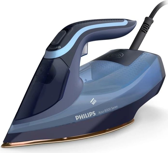 Hekur me avull, Philips Azur 8000 Series DST8020/20 SteamGlide Elite, nxehje e shpejtë, rezervuar i madh, blu