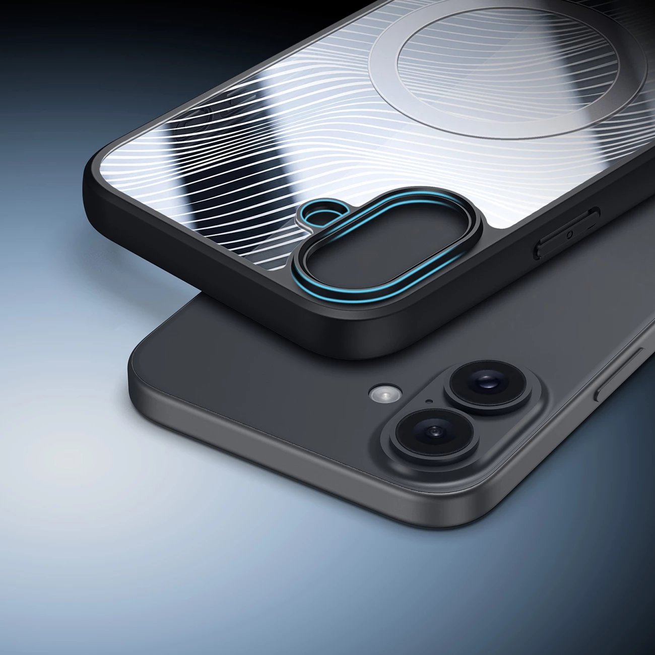 Mbështjellës Dux Ducis Aimo Mag për iPhone 16, MagSafe, i zi