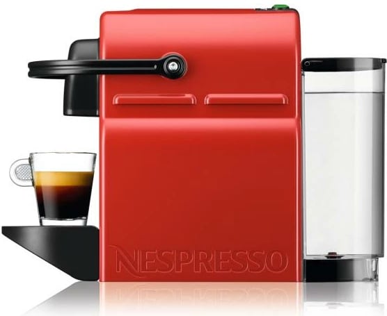Aparat kafeje me kapsula, Krups, Nespresso Inissia XN1005, 19 bar, depo uji 0.7 L, e kuqe