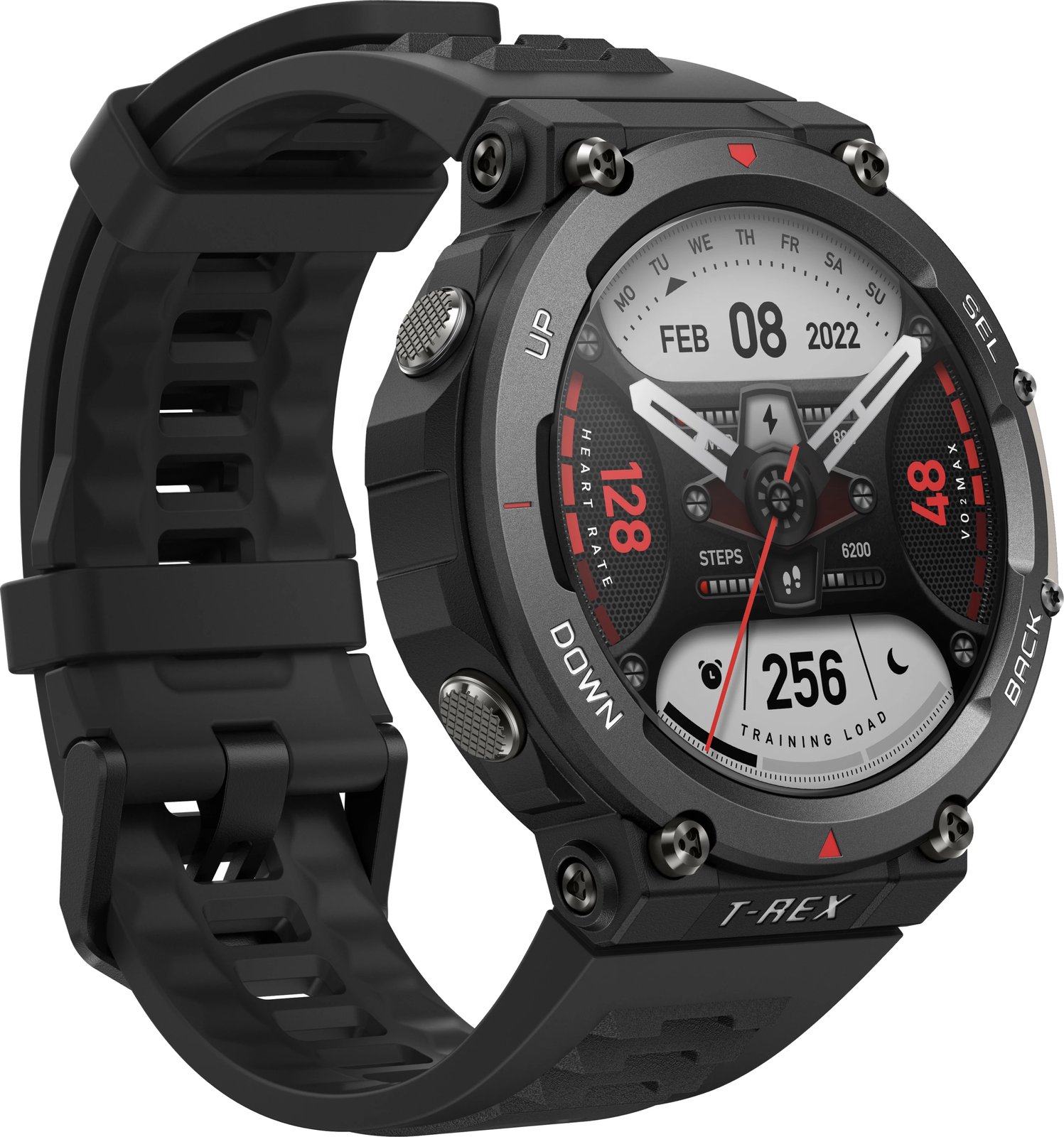 Smartwatch Amazfit T-Rex 2, 47mm, GPS, e zezë