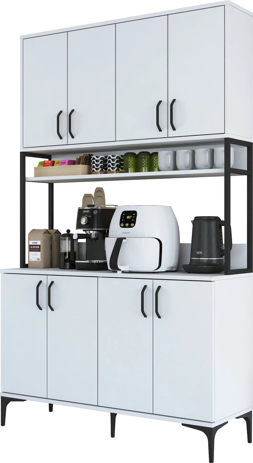 Dollap multifunksional, ngjyrë e bardhë, Skye Decor, JE173 - 3287