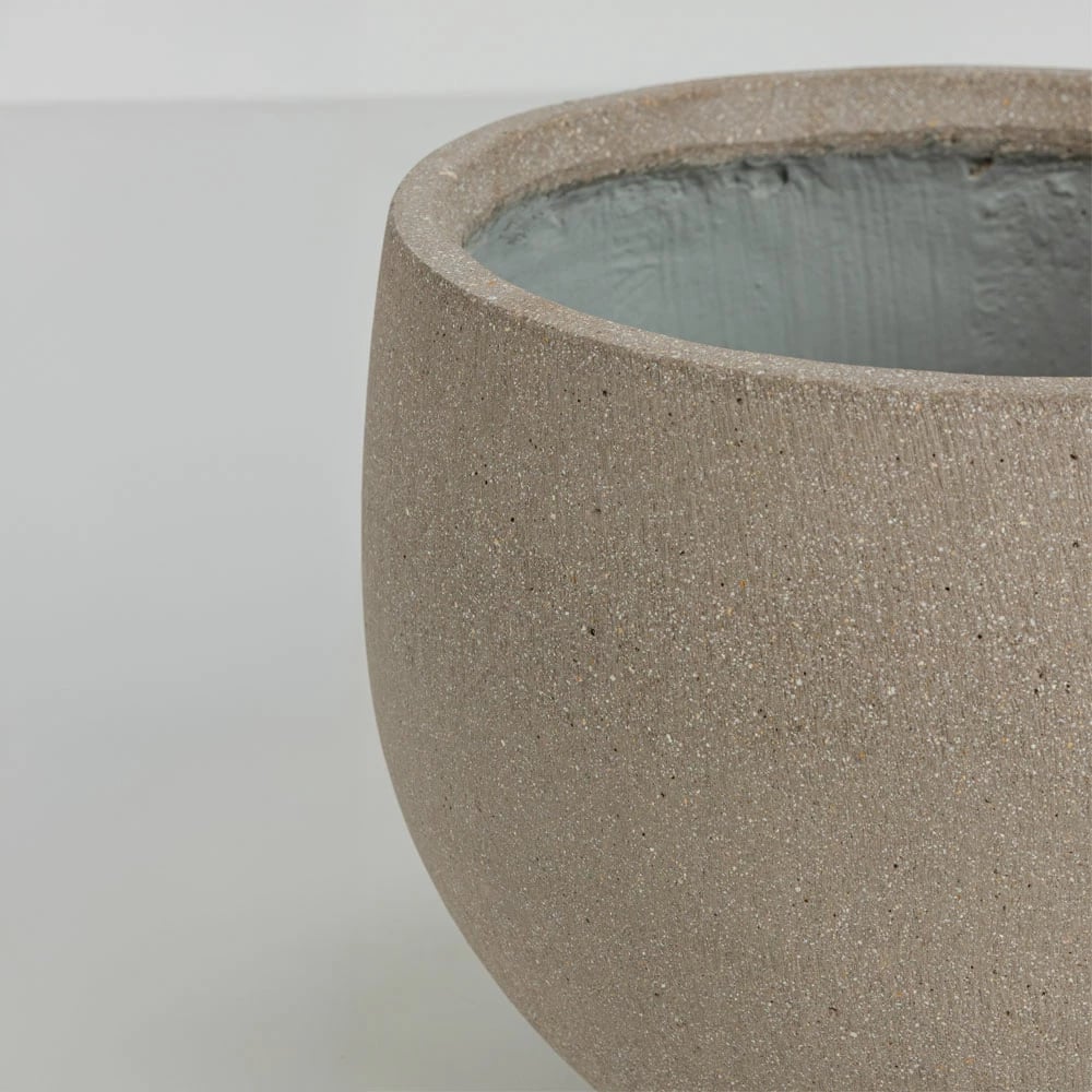 Set vazo betoni SCILLA, 2 copë, ngjyrë kafe e çelët, 40x40x34cm