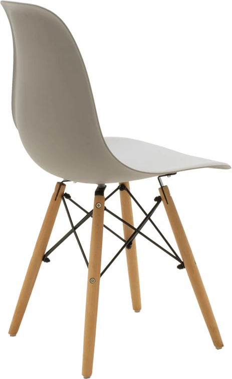 Karrige Julita PP ngjyrë gri-këmbë natyrale 46x50x82cm