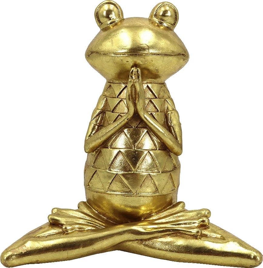 Dekor bretkose në yoga, ngjyrë ari, 18x11x19 cm