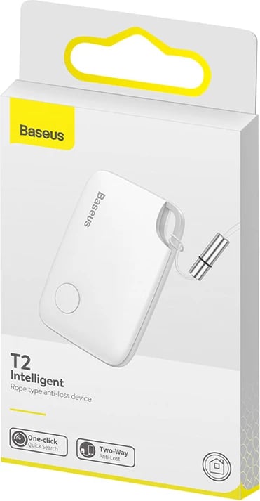 Bluetooth tracker Baseus Intelligent T2 rope type, ZLFDQT2-02, i bardhë