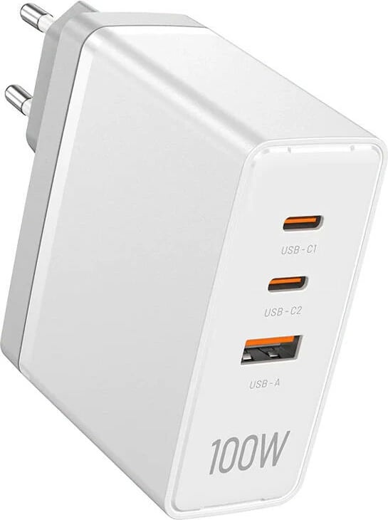 Karikues muri Vention FEGW0-EU, 3 porta (2x USB-C, 1x USB-A), 100W, GaN, Bardhë