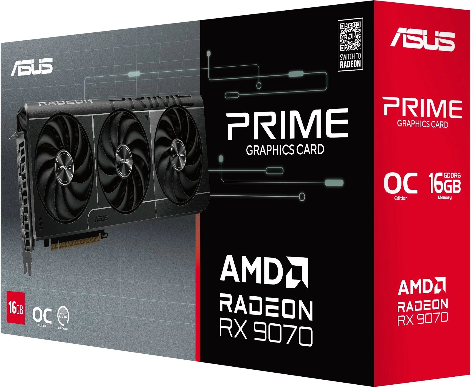 Kartelë grafike ASUS RX 9070 PRIME EVO 16GB GDDR6 e zezë Kartelë grafike ASUS RX 9070 PRIME EVO 16GB GDDR6 e zezë