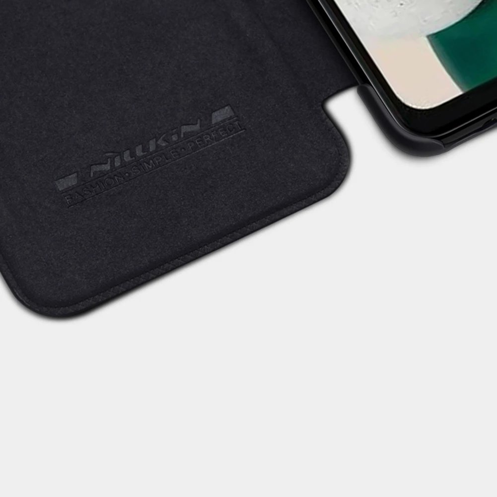 Mbështjellës Nillkin Qin për Samsung Galaxy A14 5G / Galaxy A14, lëkurë ekologjike, kafe