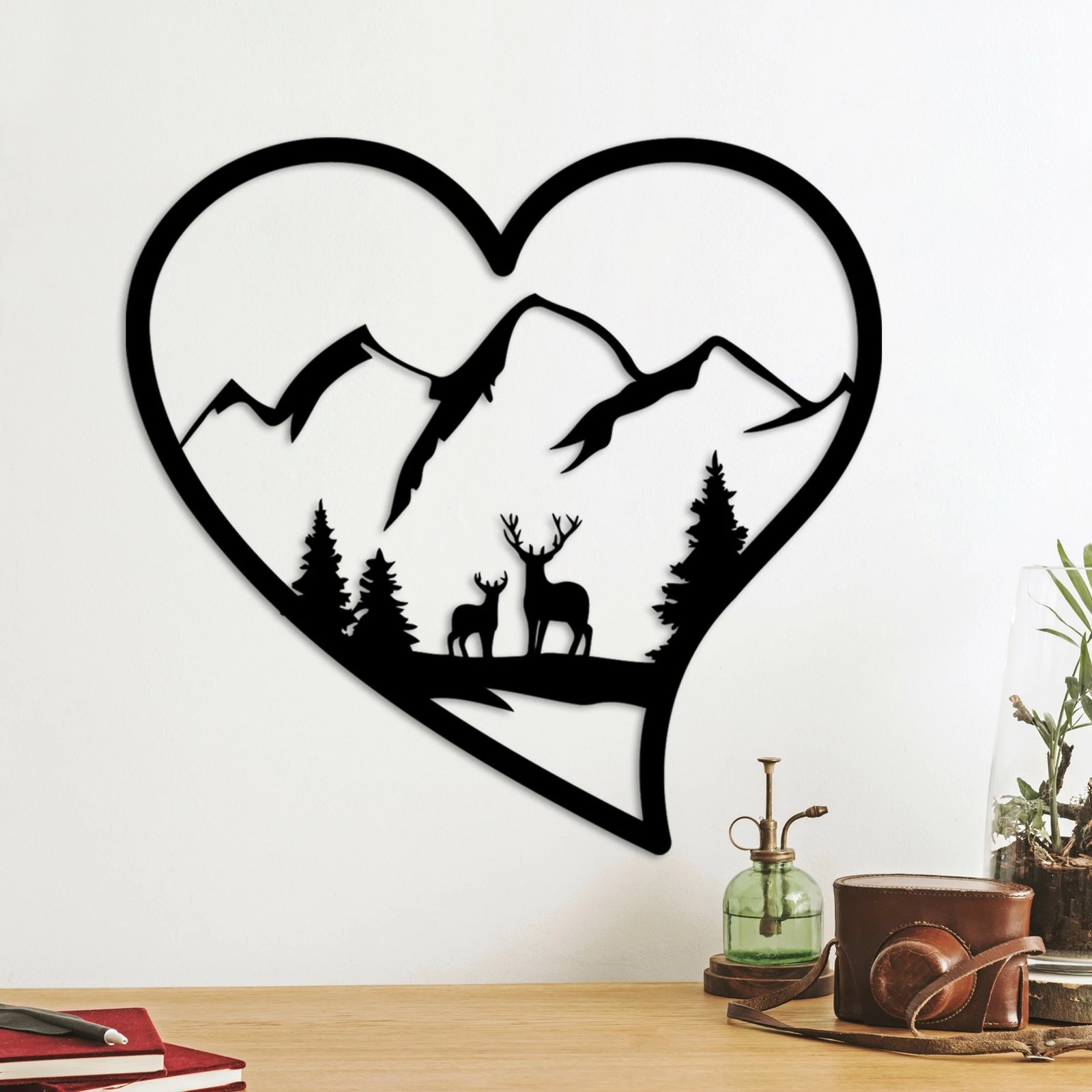 Aksesor dekorativ metalik për mur, Wallity, Nënë dhe Bir 3