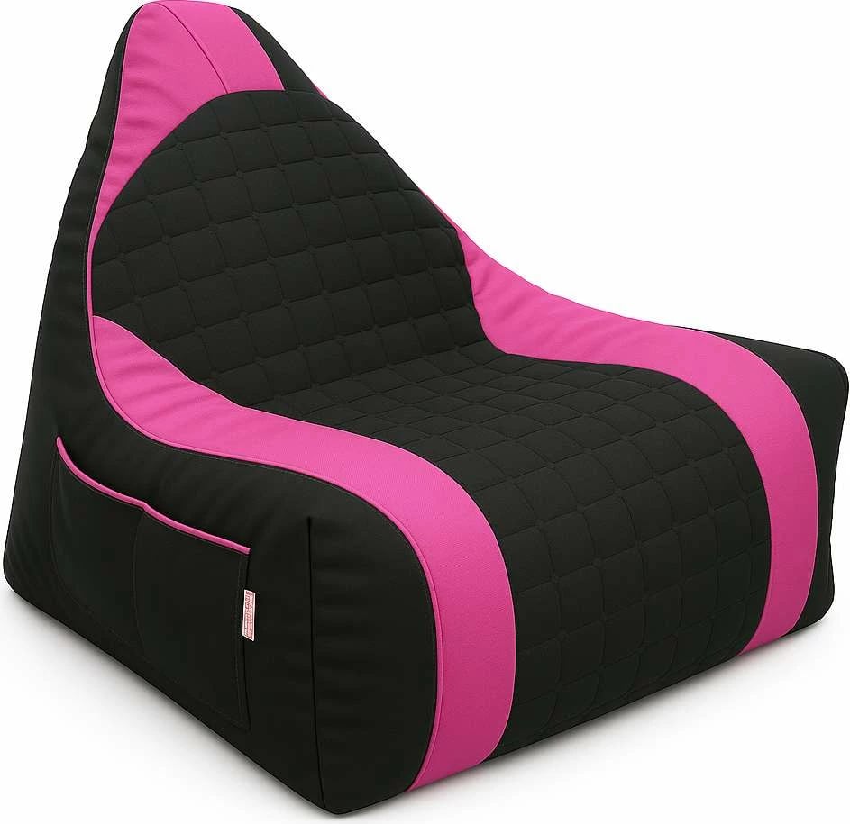 Karrige bean bag XXL Gamer, rozë dhe e zezë