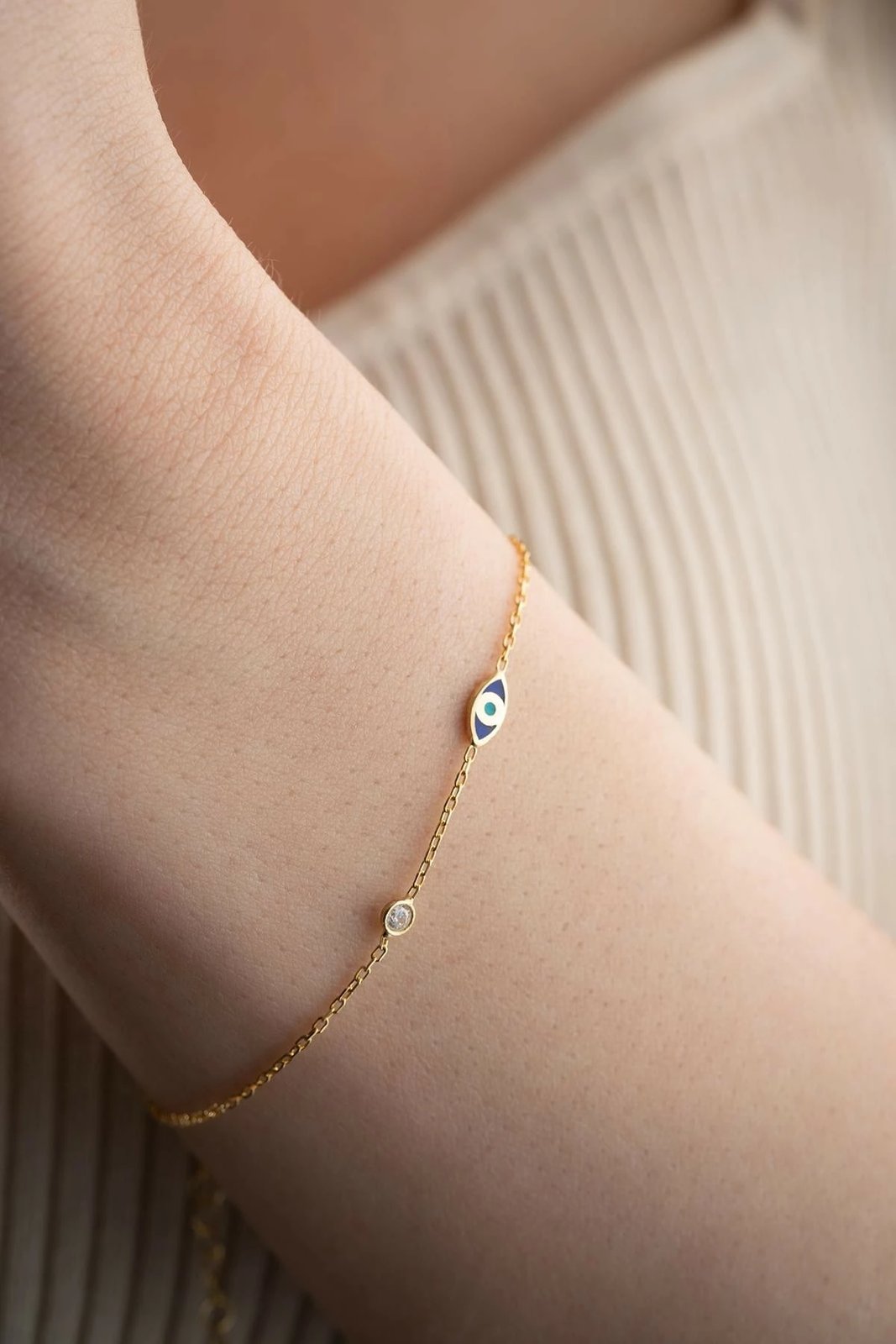 Byzylyk argjendi Jumeon, ngjyrë ari, kaltër e bardhë, NRZ999641