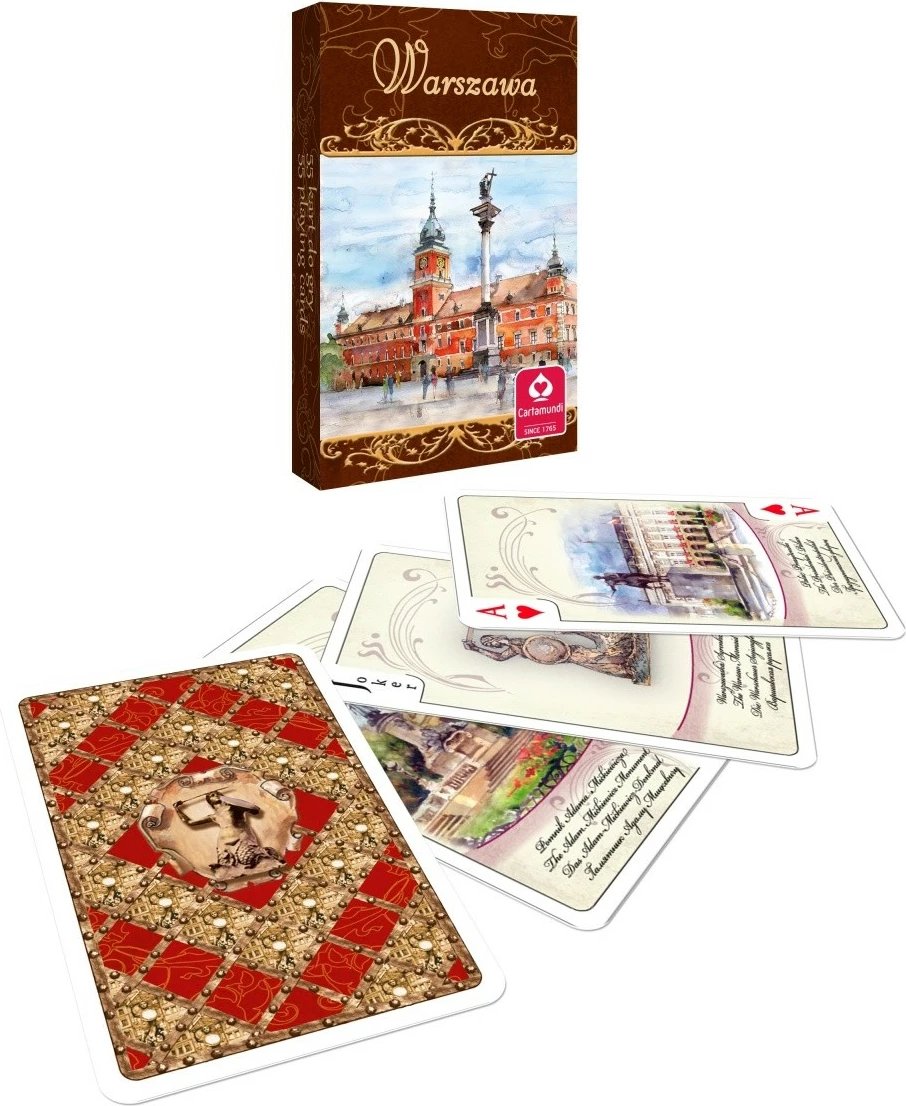 Letra loje Cartamundi Warsaw Watercolor Cards, 55 copë