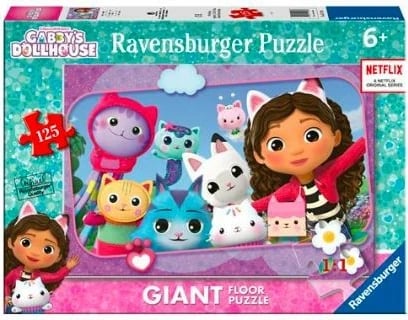 Puzzle për fëmijë Ravensburger Gabby's Dollhouse 125 pjesë, shumëngjyrësh