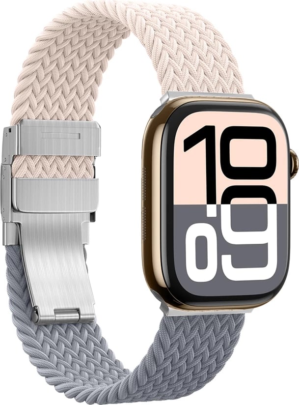 Set rripash AmazingThing Blend Band për Apple Watch 45/46/49mm, rozë-gri/rozë, 2 copë