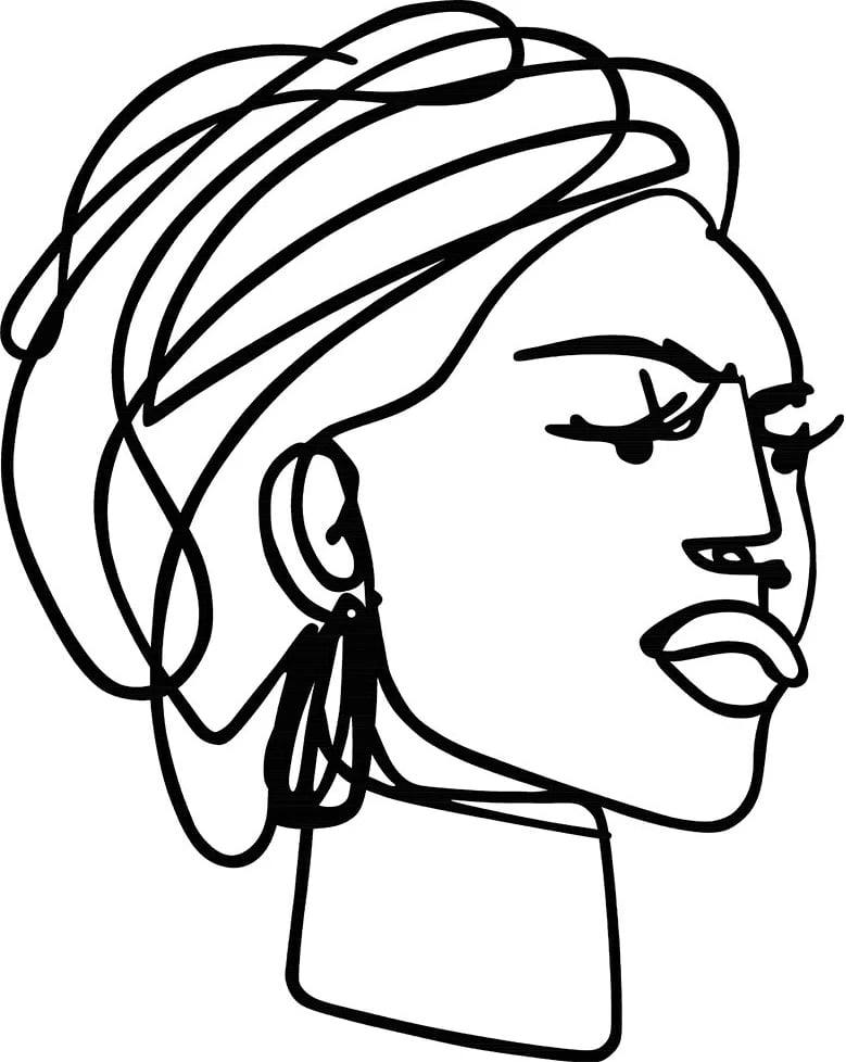 Aksesor dekorativ metalik për mur, Wallity Afro, ngjyrë e zezë, 52.5x66cm