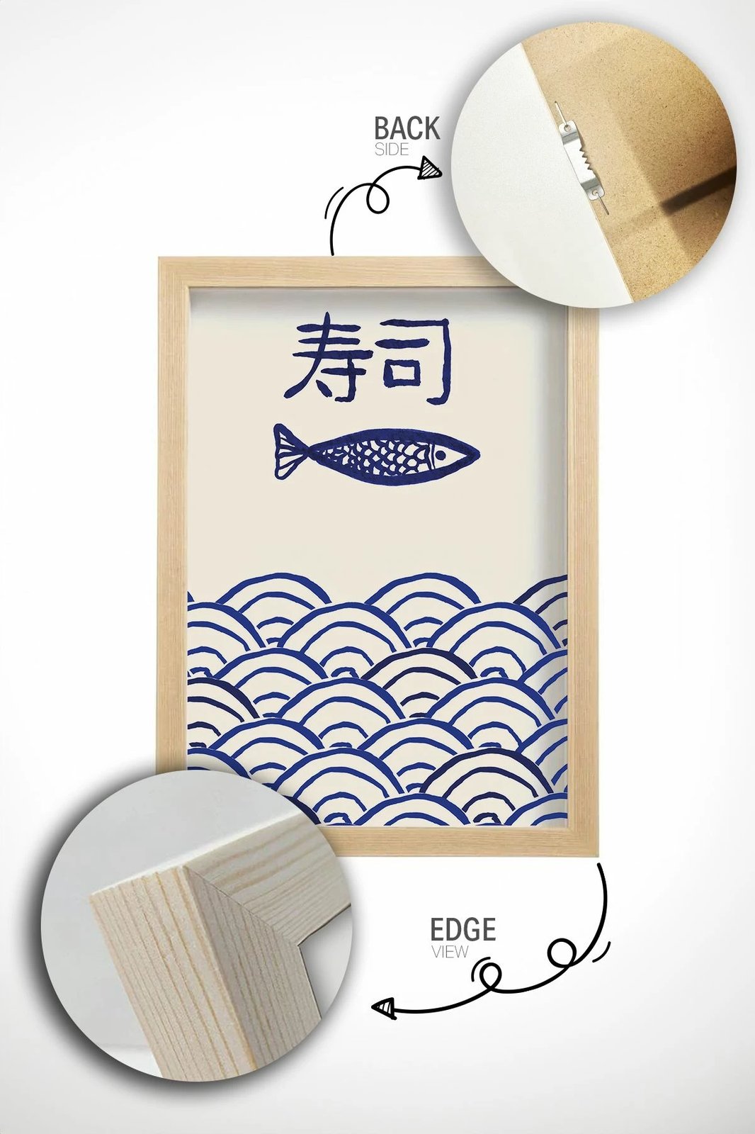 Pikturë dekorative me kornizë, Wallity, Lmnmdl4, shumëngjyrëshe