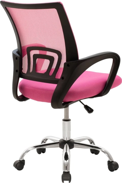 Karrige zyre Berto II, ngjyrë rozë-e zezë, 60x48x85-95cm