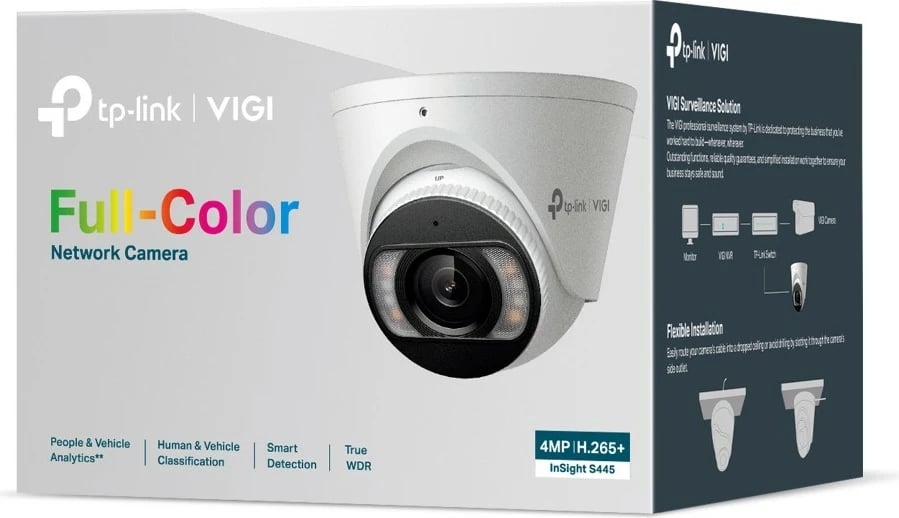 Kamerë sigurie TP-Link INSIGHT S445, IP, jashtë, me kabllo, 80m, 120 dB, për tavan
