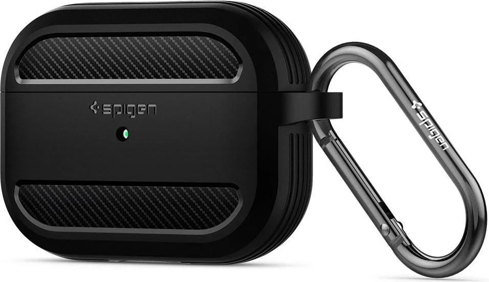 Mbështjellës Spigen Rugged Armor për Apple Airpods Pro 1, Ngjyrë e Zezë Mate