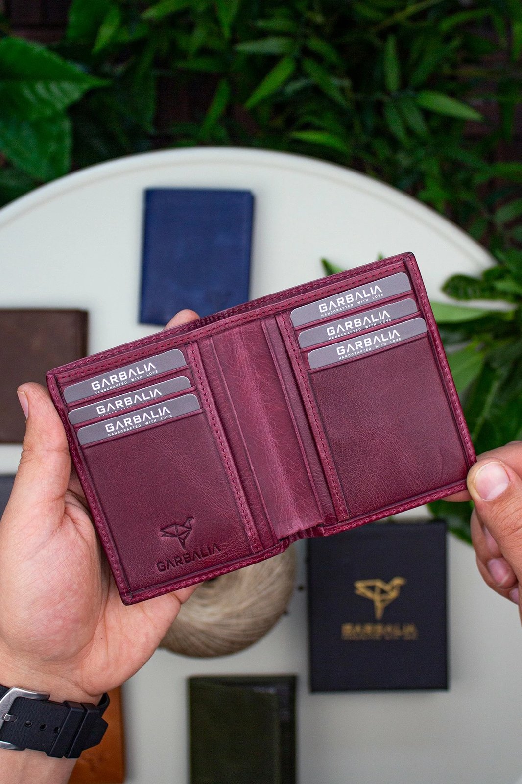 Mbajtës kartelash, ngjyrë e kuqe Claret, Zoozie Bags, Utah