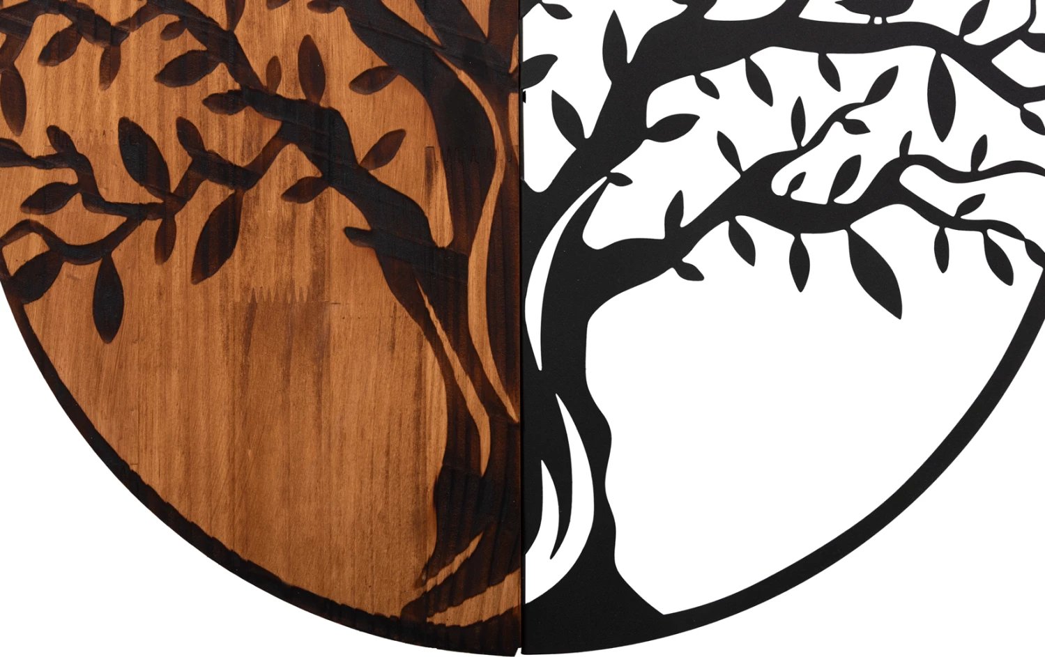 Dekor muri iluzion FH4647 metal-dru 56.5x3(trashësi)x56.5Hcm