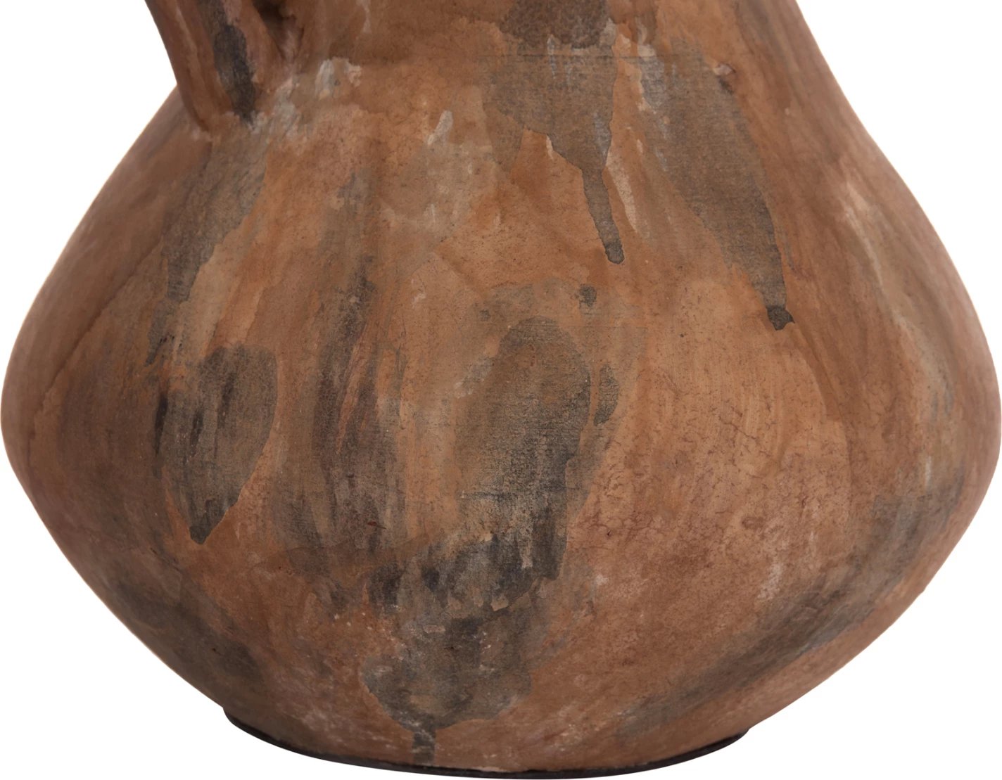 Vazo dekorative VERMO, terrakotë, ngjyrë kafe e furçuar, FH4399, 25x28cm