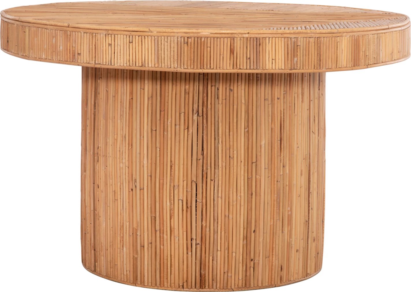 Tavolinë ngrënieje rrethore Gatsby, rattan natyral, Φ120x76H cm