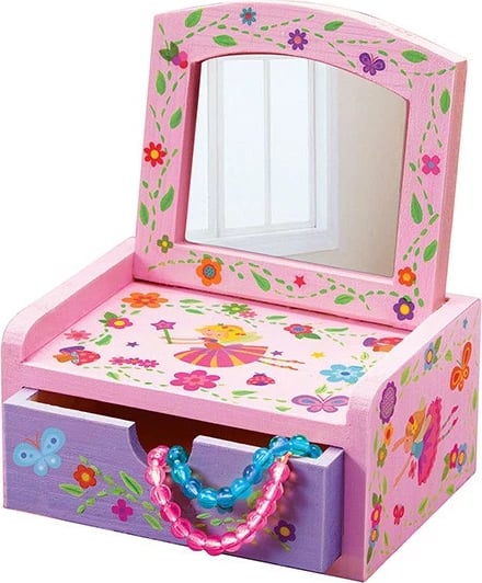 Set DIY kasetë stoli me pasqyrë 4m Fairy Vanity, shumëngjyrëshe, për vajza