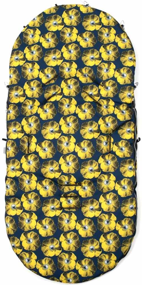 Fusak dimëror për bebe, New Baby, për karroca dhe ulëse auto, minky i butë, vrima për rripa 5‑pikësh, 95x45 cm, e verdhë