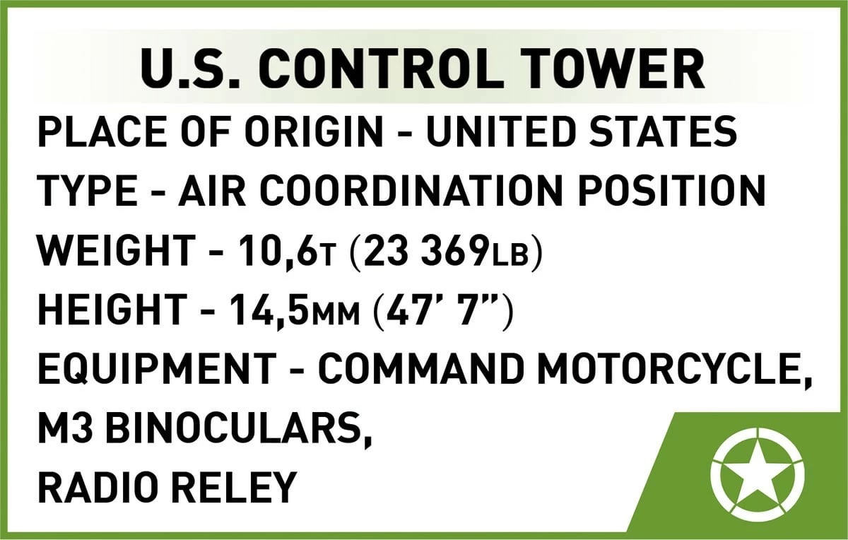 Set lodrash ndërtimi Cobi Klocki U.S. Control Tower, 664 pjesë, me figurina dhe motoçikletë Set lodrash ndërtimi Cobi Klocki U.S. Control Tower, 664 pjesë, me figurina dhe motoçikletë