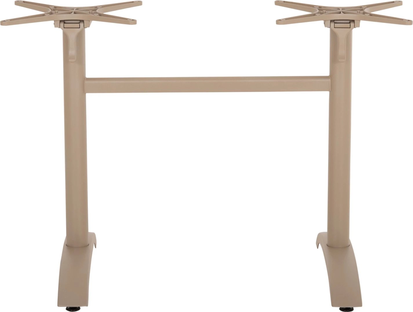 Bazë tavoline me 2 kolona, krosat palosëse, alumin, ngjyrë kapuçino, FH468.25, 78x59.5x73cm