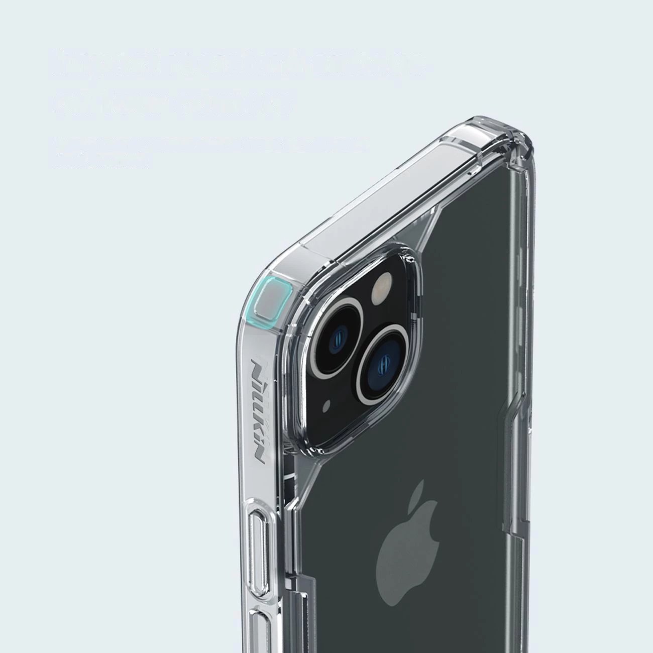 Mbështjellës Nillkin Nature Pro për iPhone 14, transparent/blu