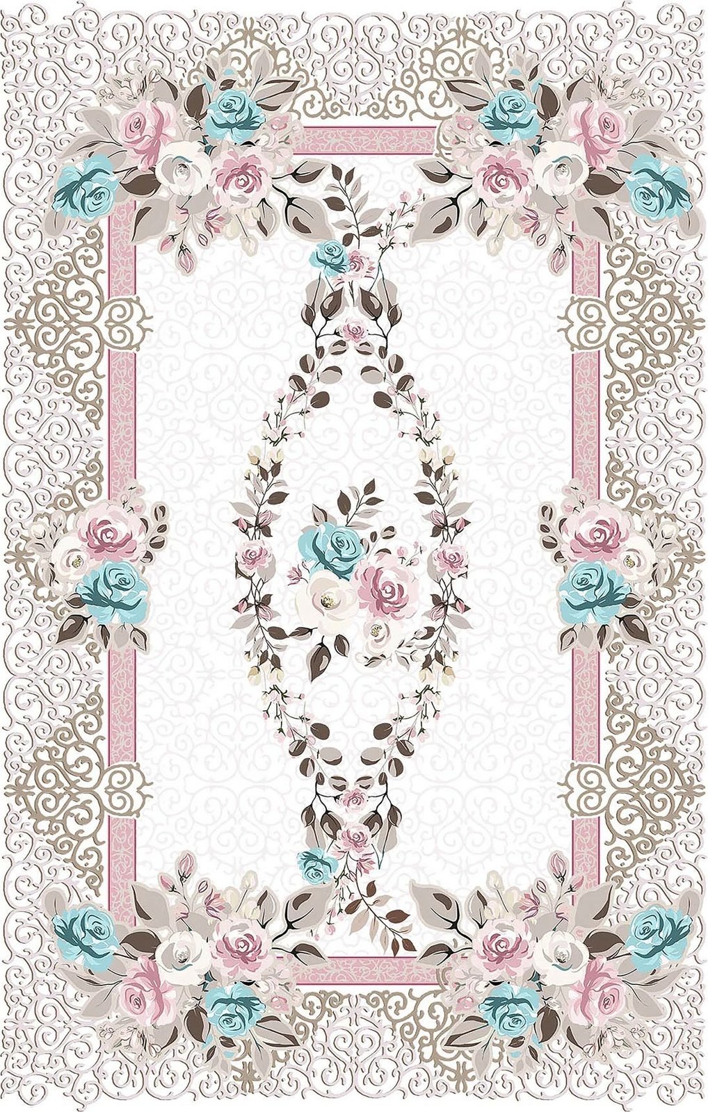 Qilim (50x80) Conceptum Hypnose, Hmnt862, shumëngjyrësh