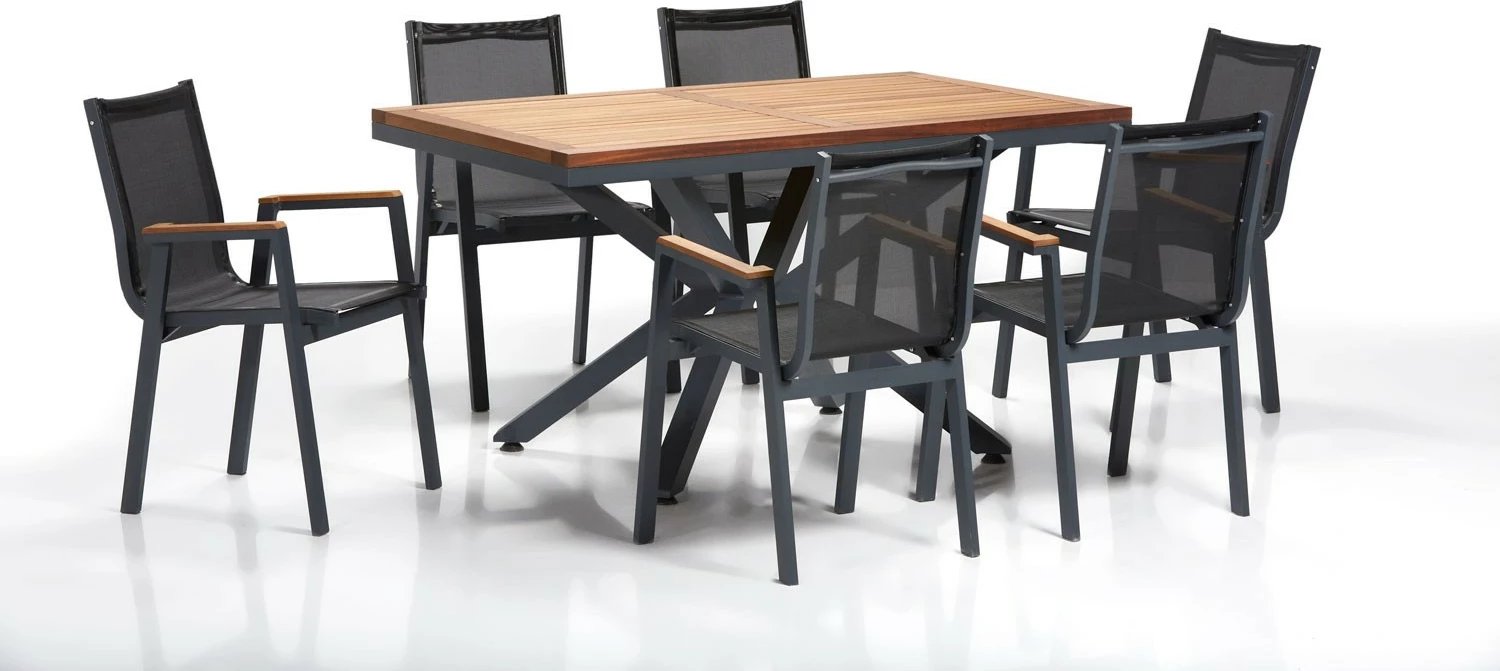 Tavolinë me karrige për terasë, 7 copë, Skye Decor Sydney 2, shumëngjyrëshe