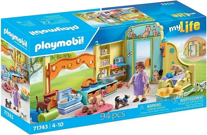 Set lodrash Playmobil My Life Puppy House 71743, 94 pjesë, plastikë