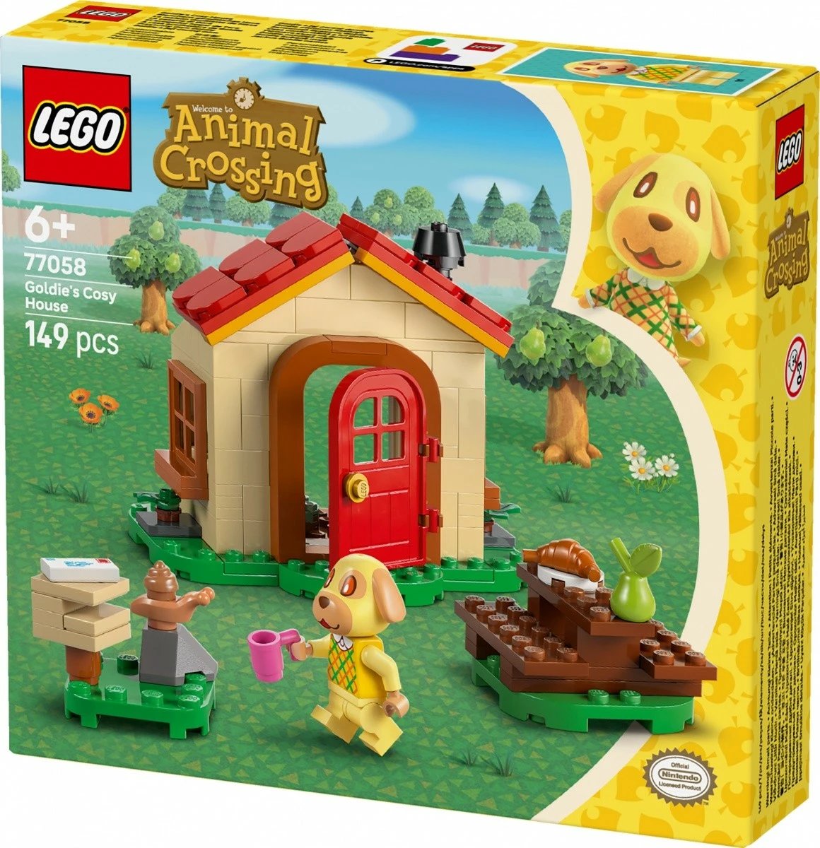 Set ndërtimi LEGO Animal Crossing Cozy Goldie House 77058, 149 pjesë