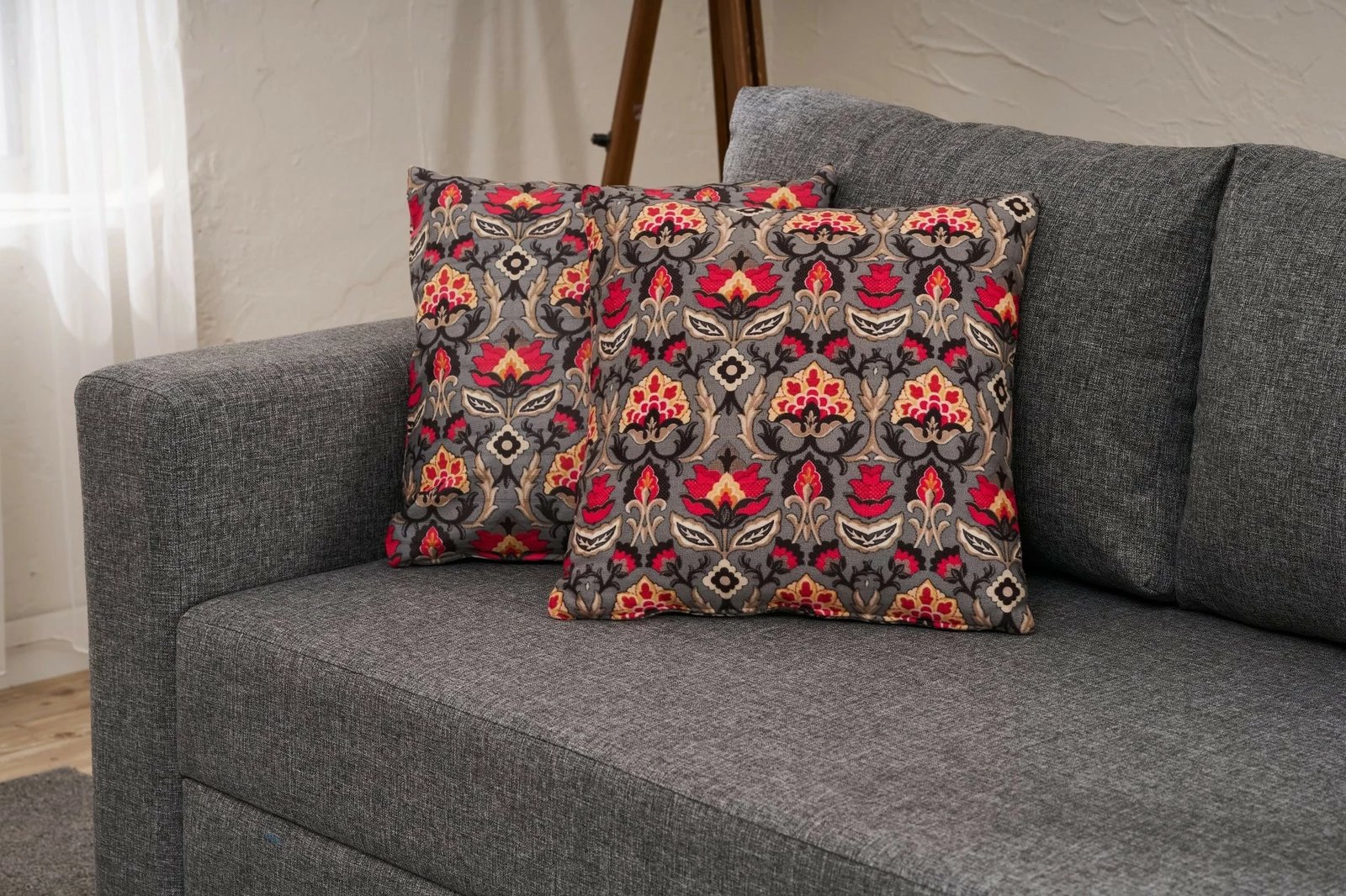 Krevat-divan treshe Atelier del Sofa, Aly, ngjyrë gri