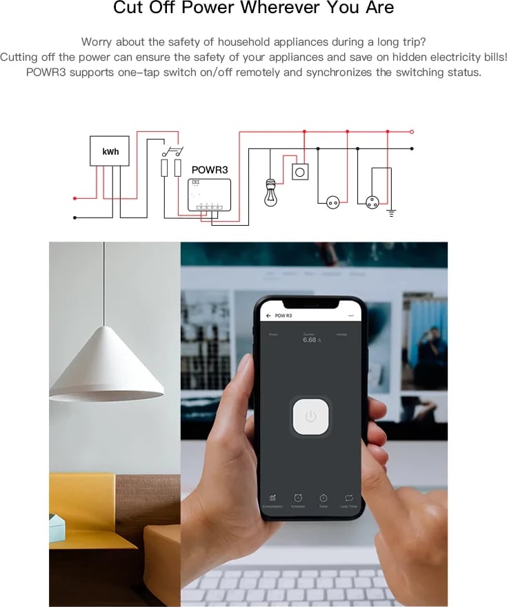 Ndërprerës SONOFF POWR3