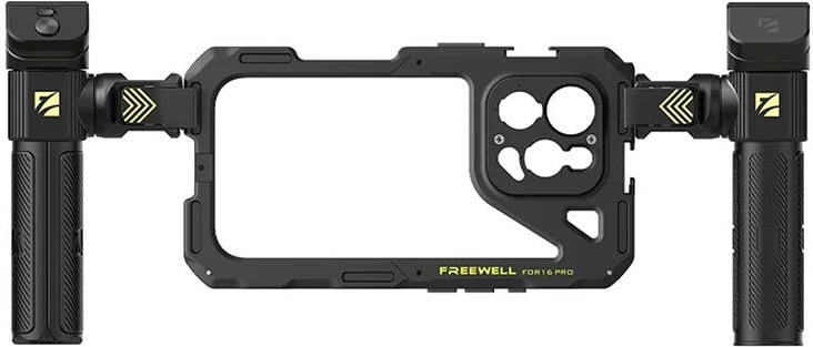 Komplet montimi Freewell Genius Rig për iPhone 16 Pro, tripod, mbajtëse, telekomandë Bluetooth, zi
