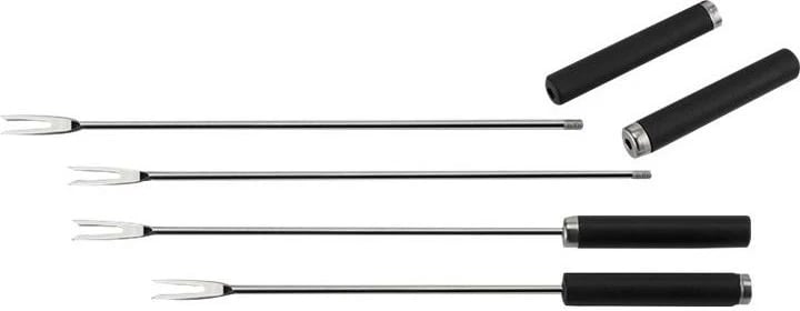 Grill raclette/fondue UNOLD Raclette Multi 4-in-1 48726, 8 persona, pllakë guri + pllakë grill, tenxhere fondue 500–700 ml, e zezë