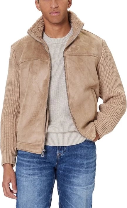 Jakne Guess giubbotto për meshkuj, beige