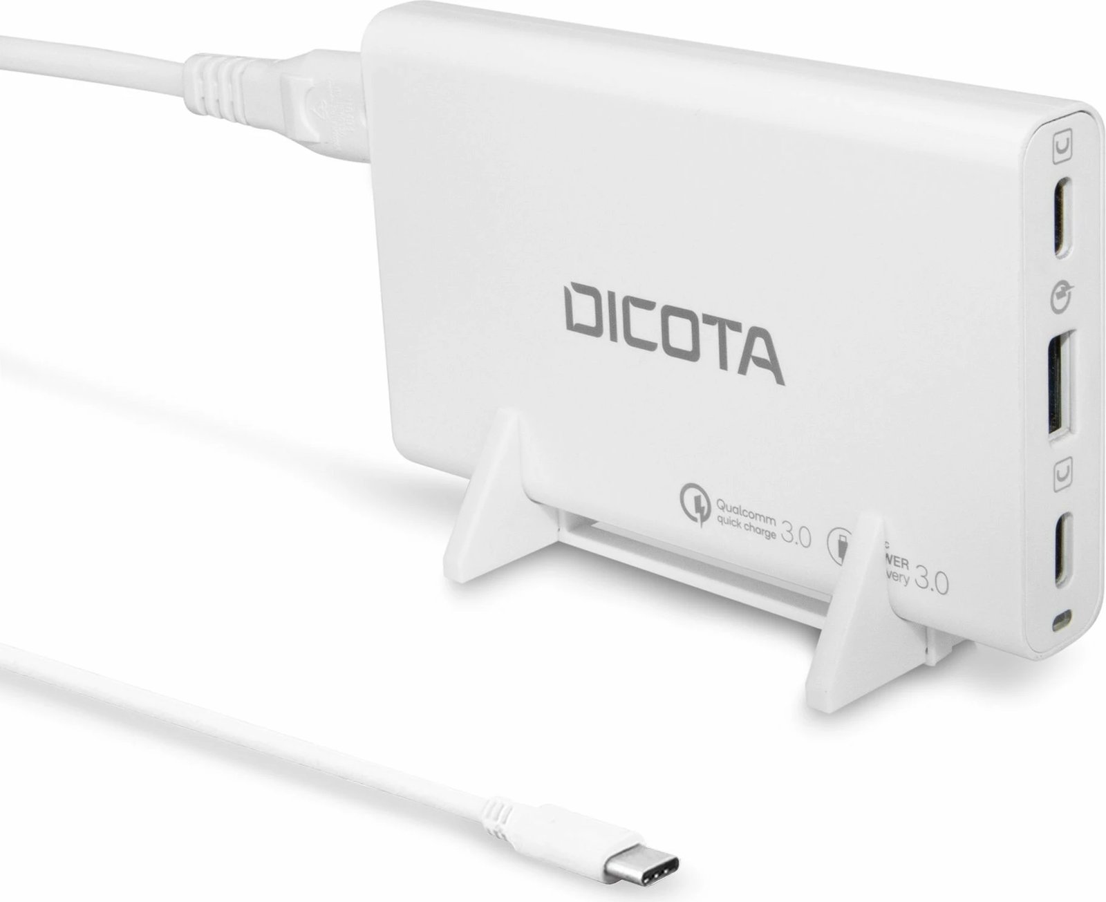 Karikues universal DICOTA D32056, 65W, USB Type-C, i bardhë