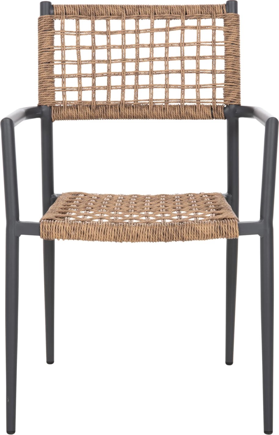 Karrige TRILAN FH6044.03 alumini në ngjyrë antraciti-sintetik ratan në ngjyrë natyrale 57x59x85Hcm