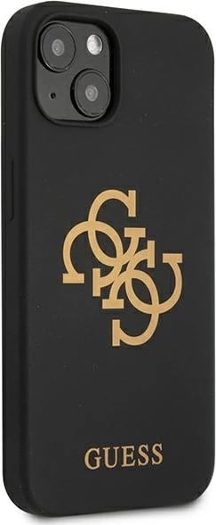 Mbështjellës Guess GUHCP13SLS4GGBK për iPhone 13 mini 5.4", silikon, i zi