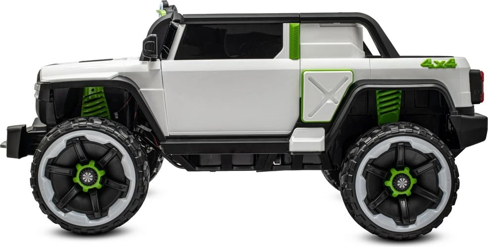 makinë elektrike për fëmijë, Baby Mix Flexible, 12V 14Ah 2x45W, RC 2.4G, kapacitet 50 kg, e bardhë