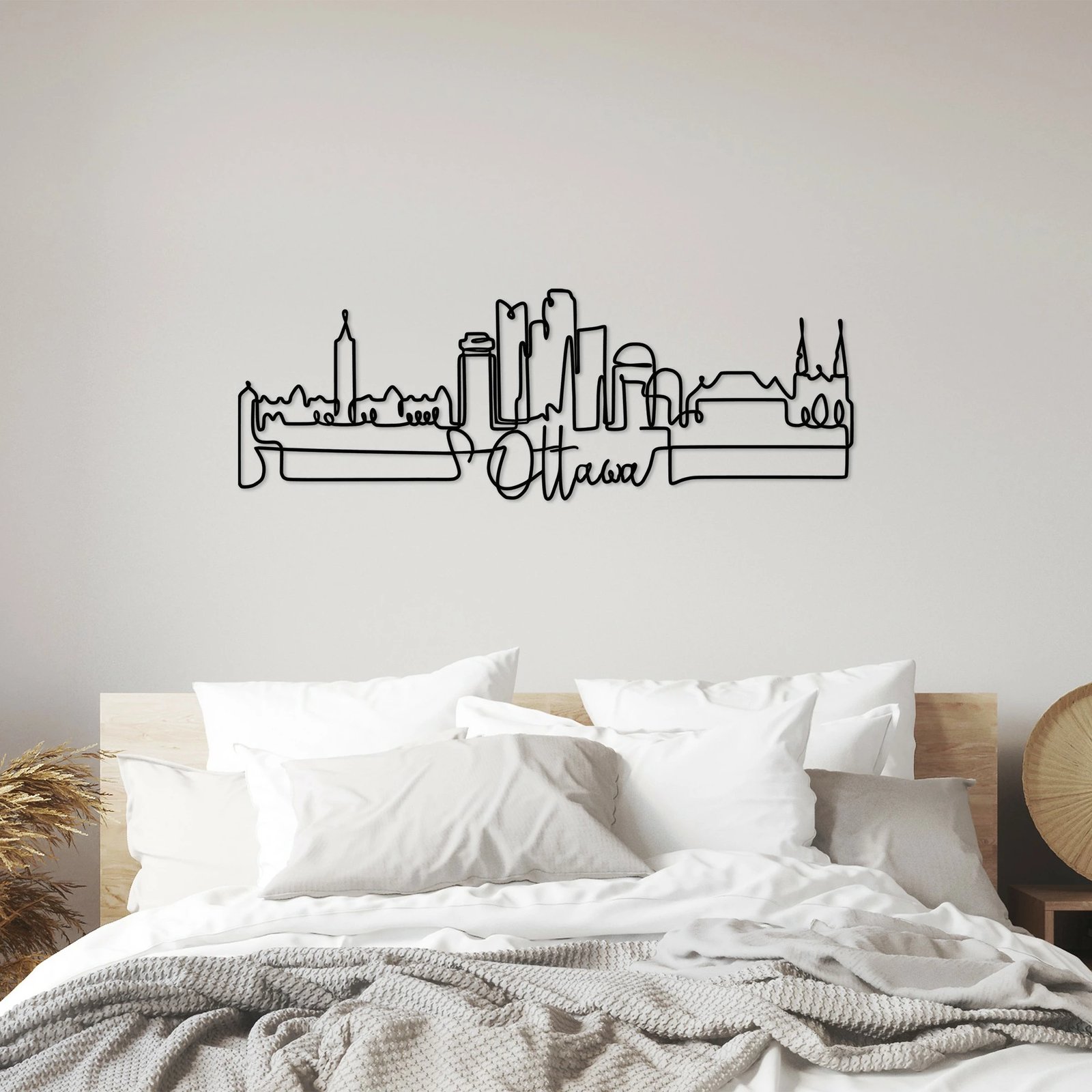 Aksesor metalik dekorativ për mur Wallity, Ottowa