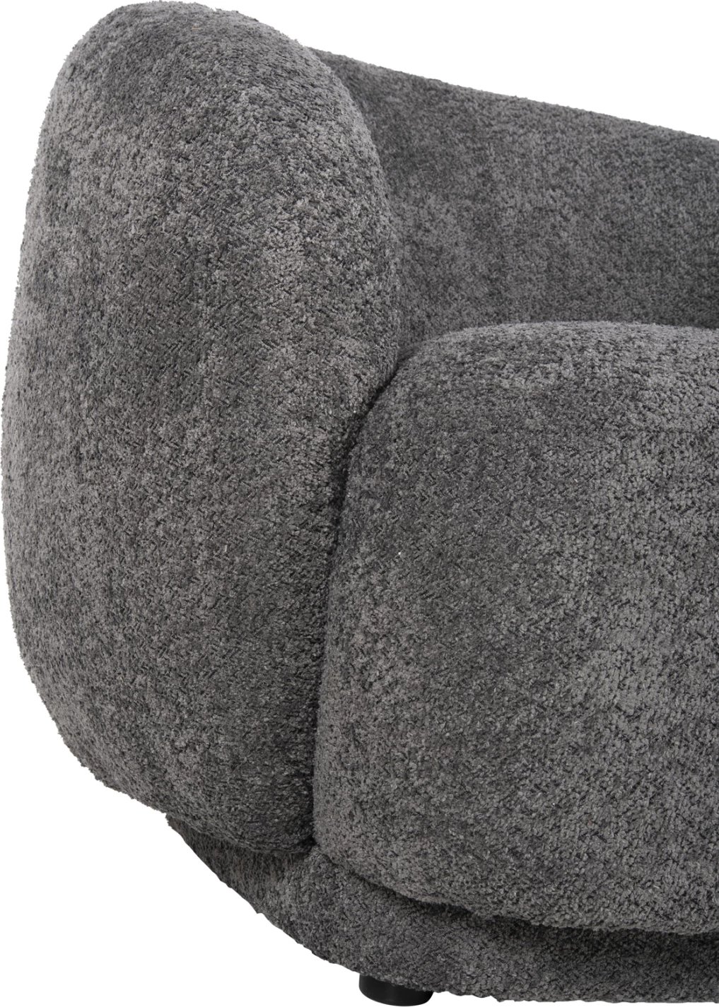 Fotelje KARPEN FH9600.01, stof boucle, gri, 93x87x78H cm